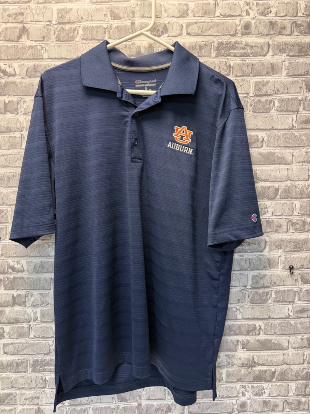 Champion Men's Navy Polo‎ with Auburn AU Embroidery